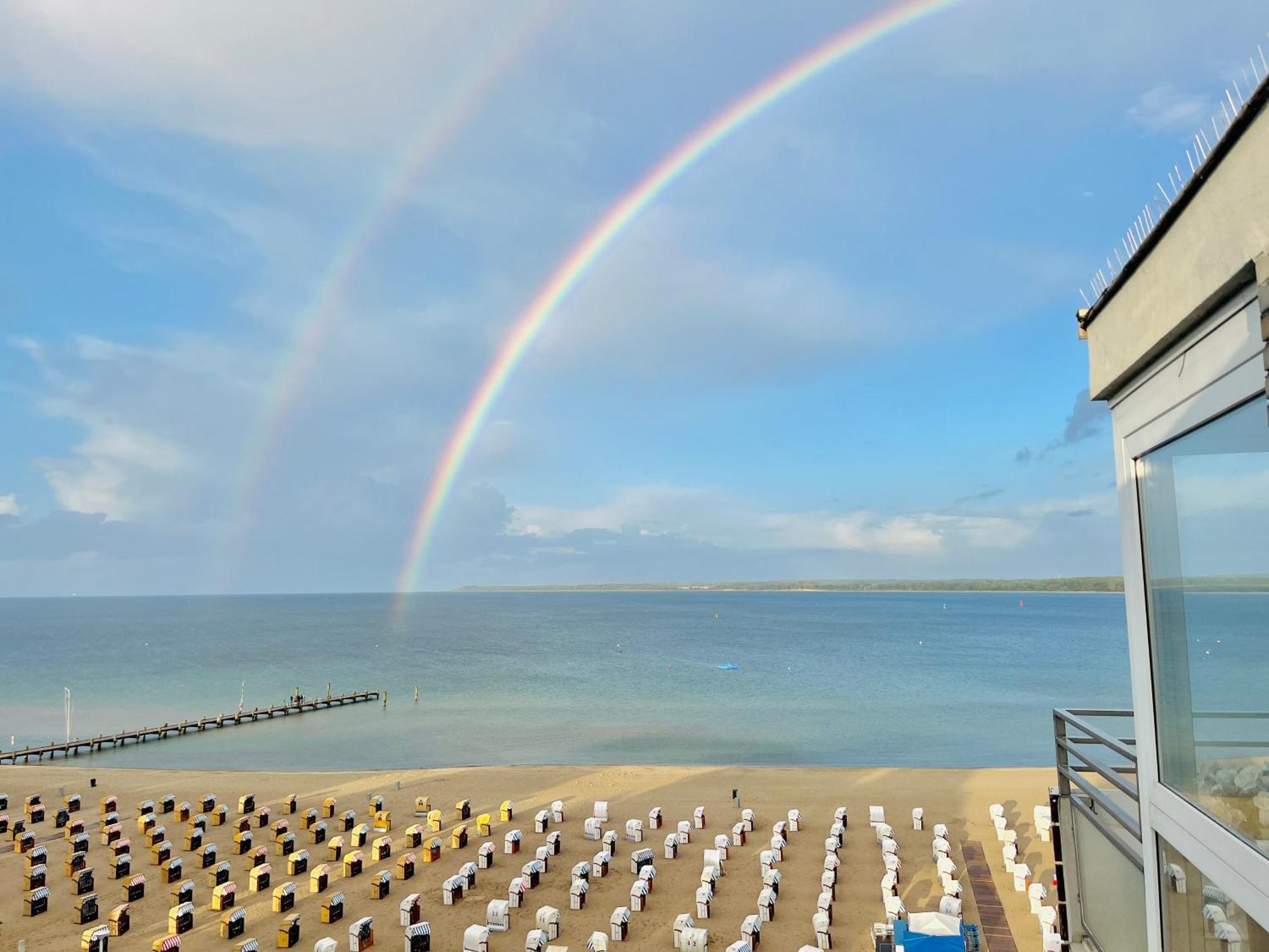 Penthaus Horizont Mit Meerblick Lübeck Buitenkant foto